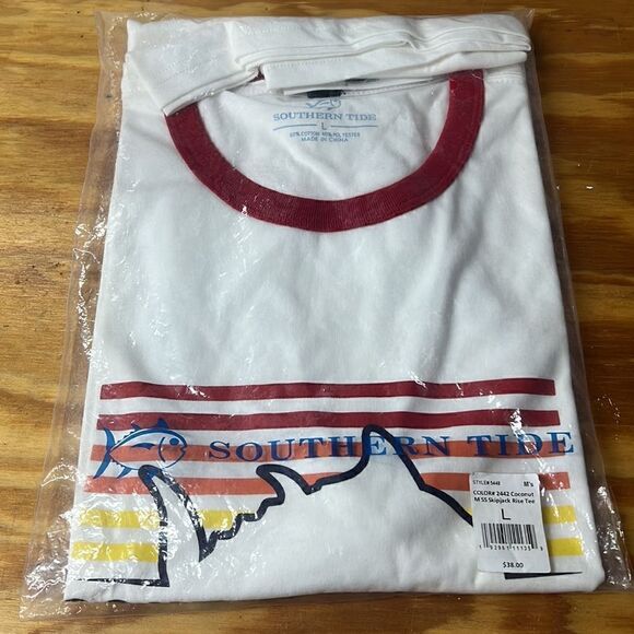 Southern Tide Mens short sleeve Ringer Tee size Lg- new in package - Picture 3 of 7